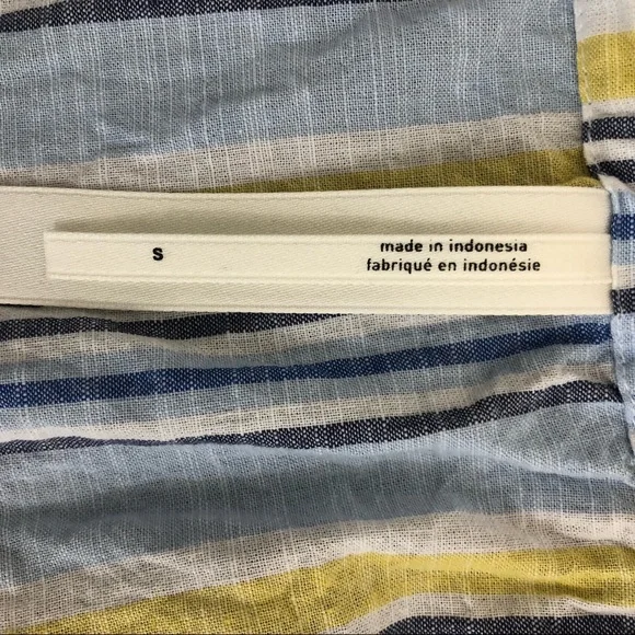 Anthropologie Striped Gauzy Tie Front Babydoll Dress Size Small - Picture 8 of 11